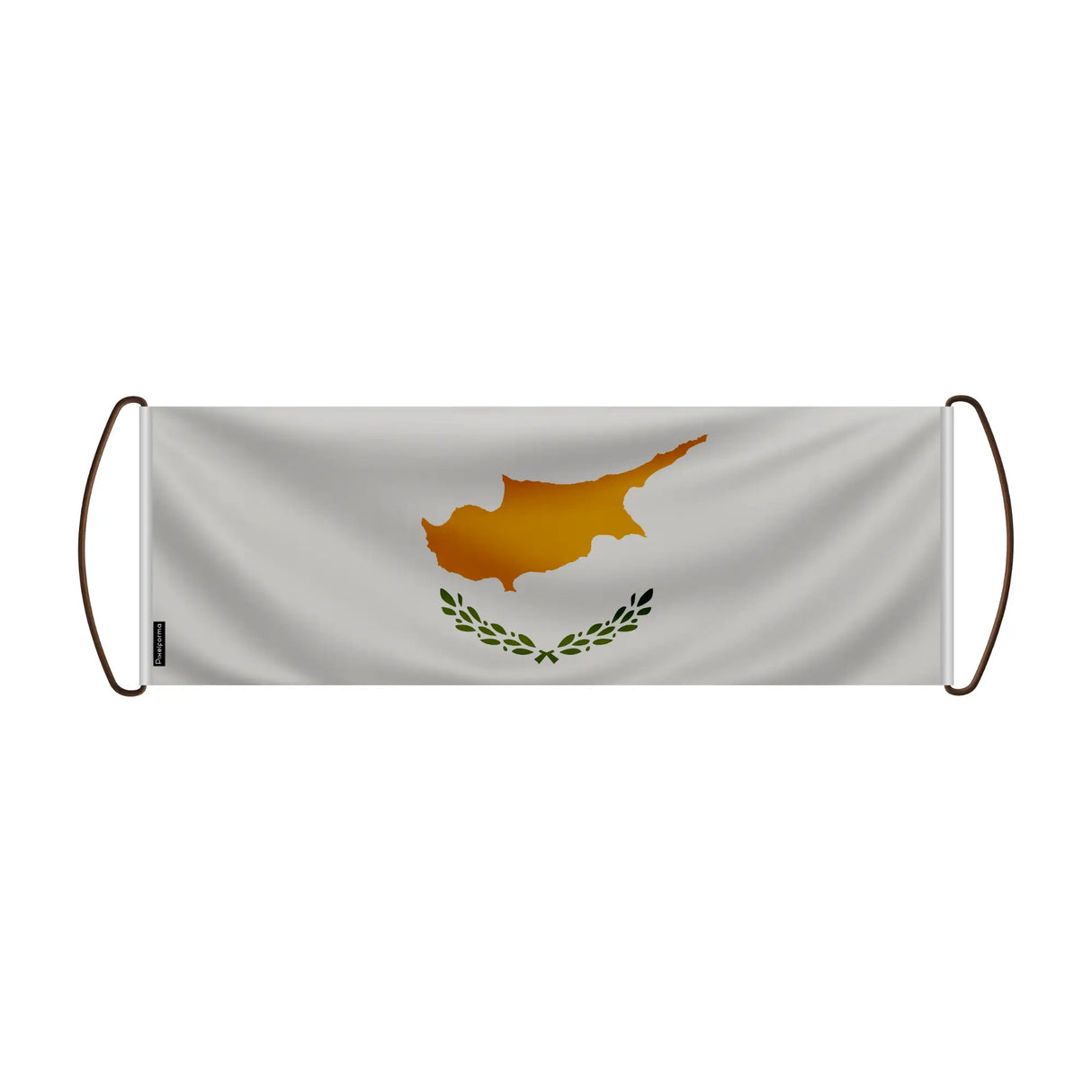 Bannière de défilement chypre en polyester à main