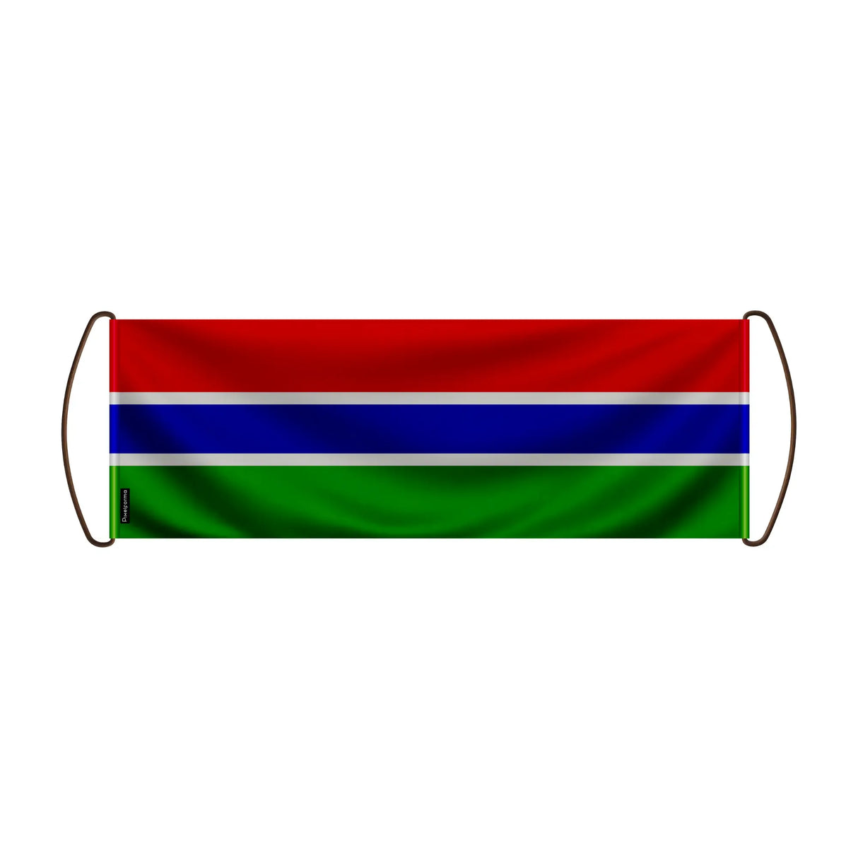 Bannière de défilement gambie en polyester à main