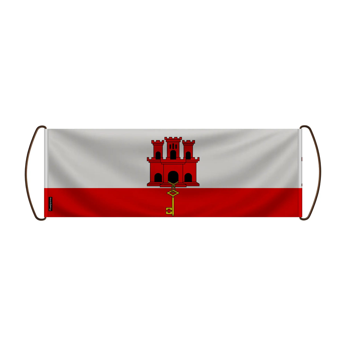 Bannière de défilement gibraltar en polyester à main