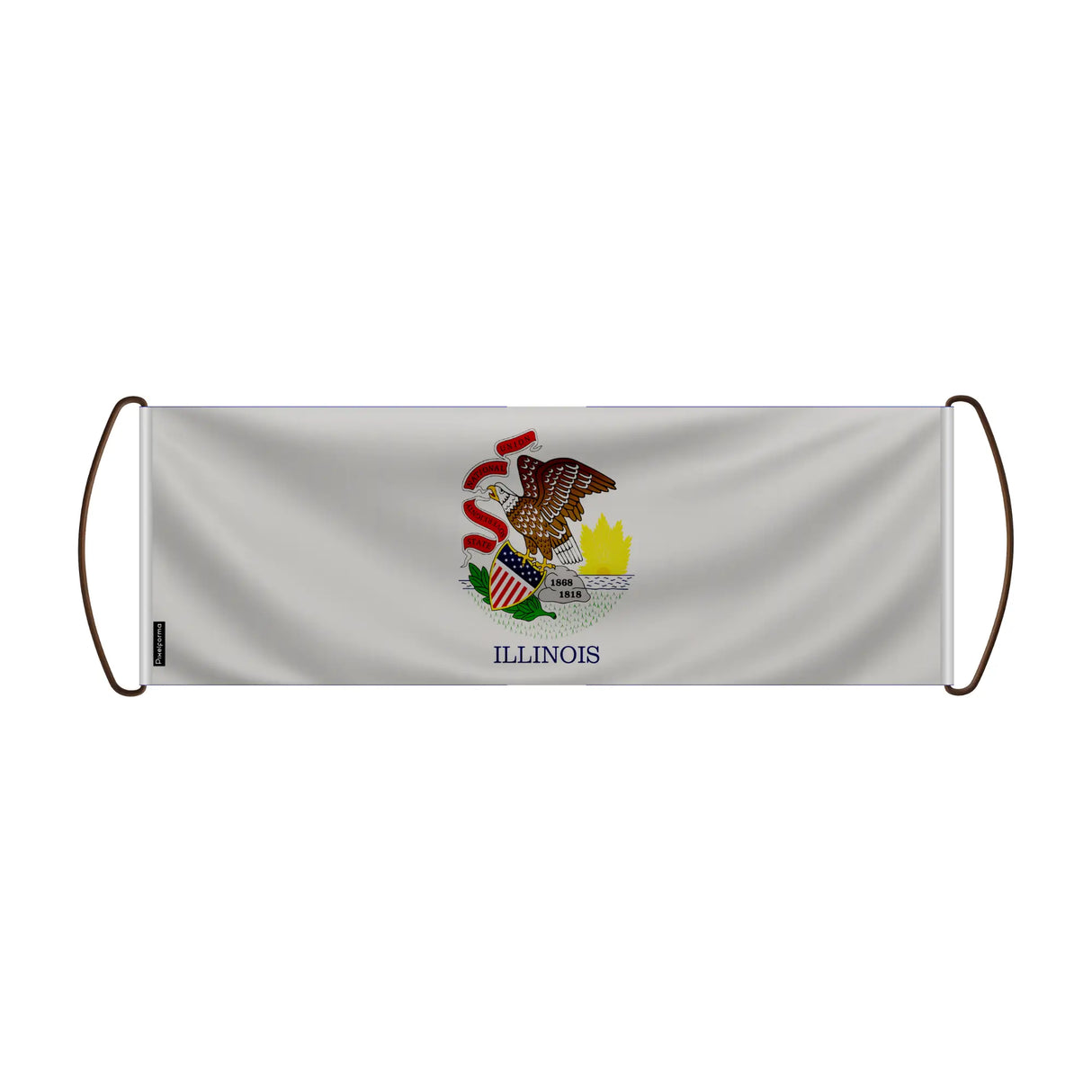 Bannière de défilement illinois en polyester pour événements sportifs