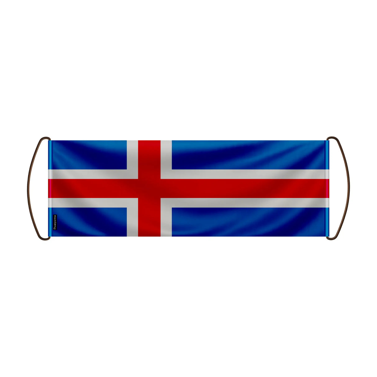 Bannière de défilement islande en polyester à main