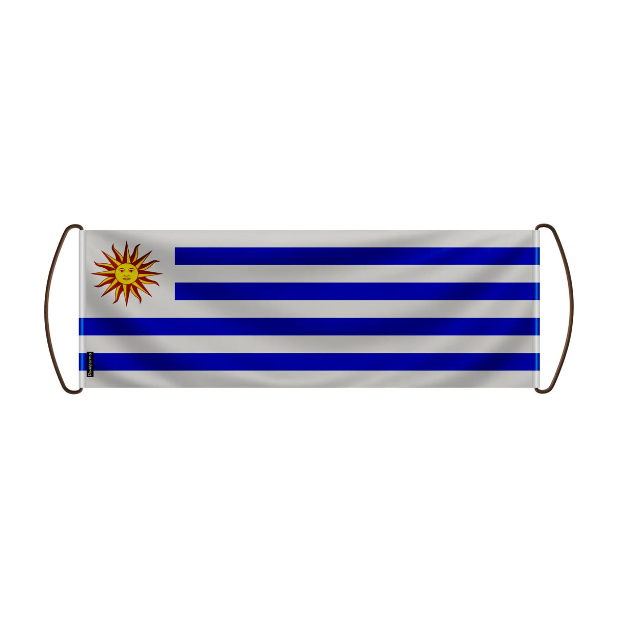 Bannière de défilement uruguay en polyester à main