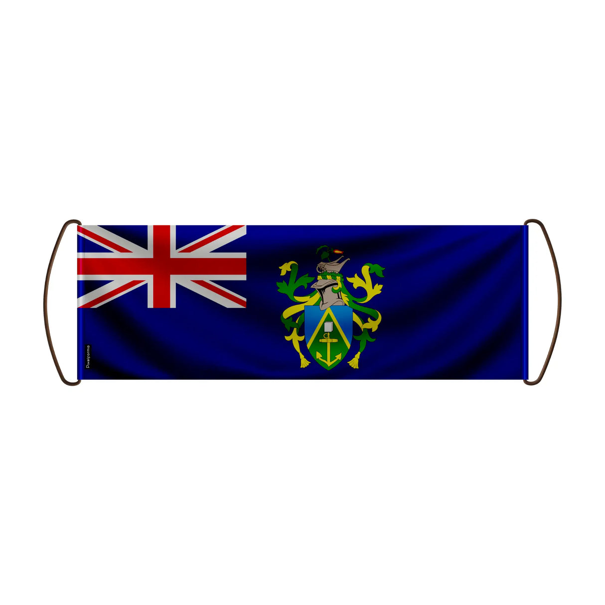 Bannière défilante drapeau îles pitcairn en polyester