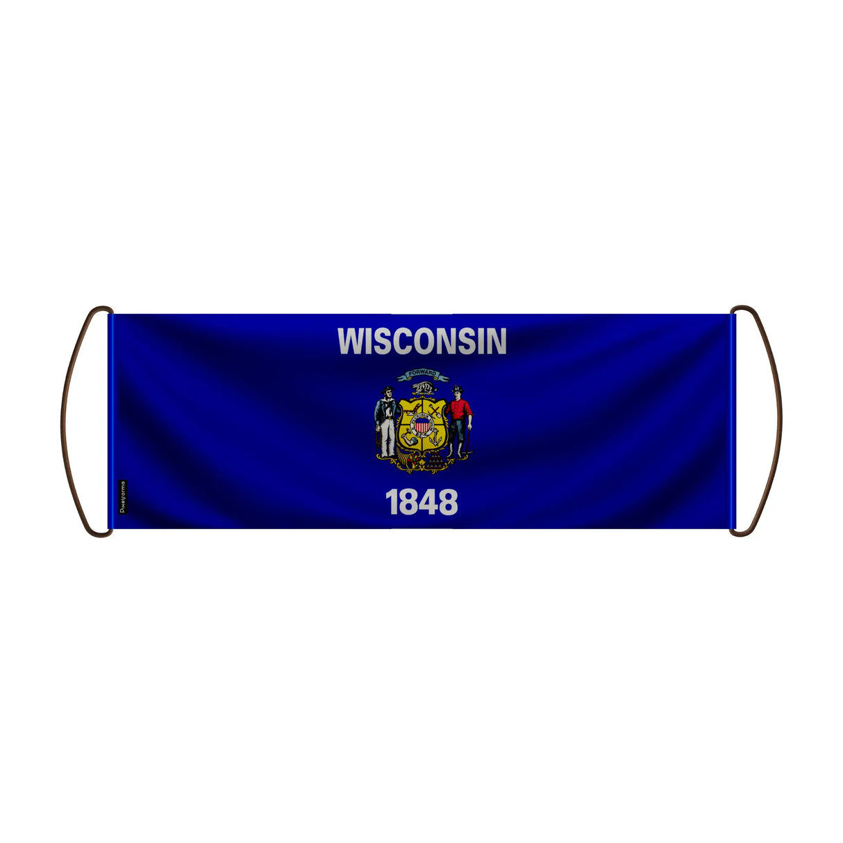 Bannière défilante wisconsin polyester pour événements sportifs