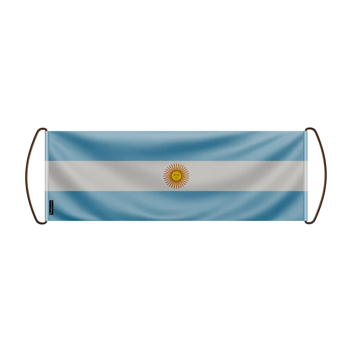 Bannière défilement drapeau argentine polyester à la main