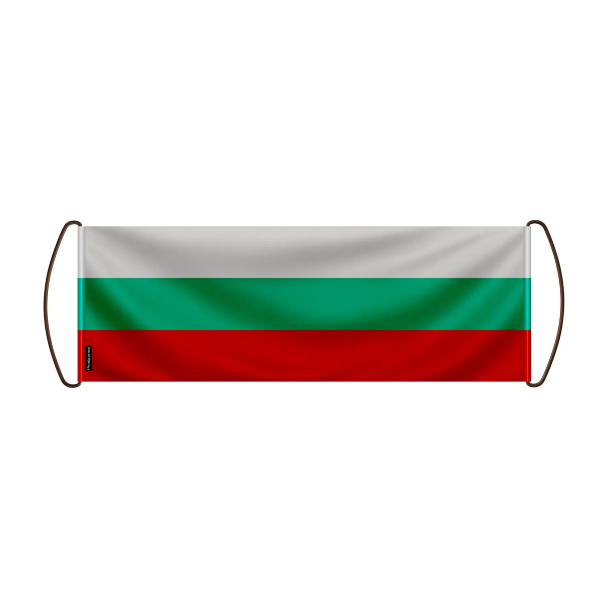 Bannière défilement drapeau bulgarie en polyester poignée