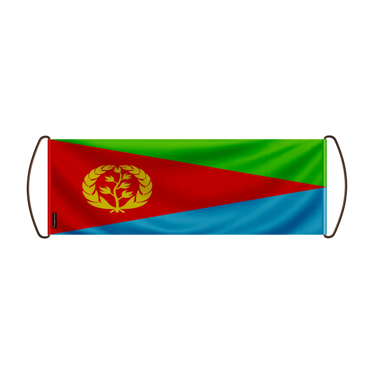 Bannière défilement drapeau érythrée en polyester main