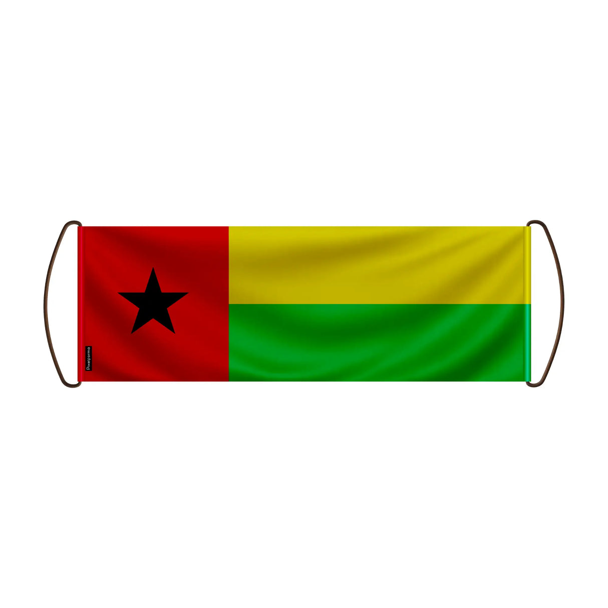 Bannière défilement drapeau guinée-bissau polyester main