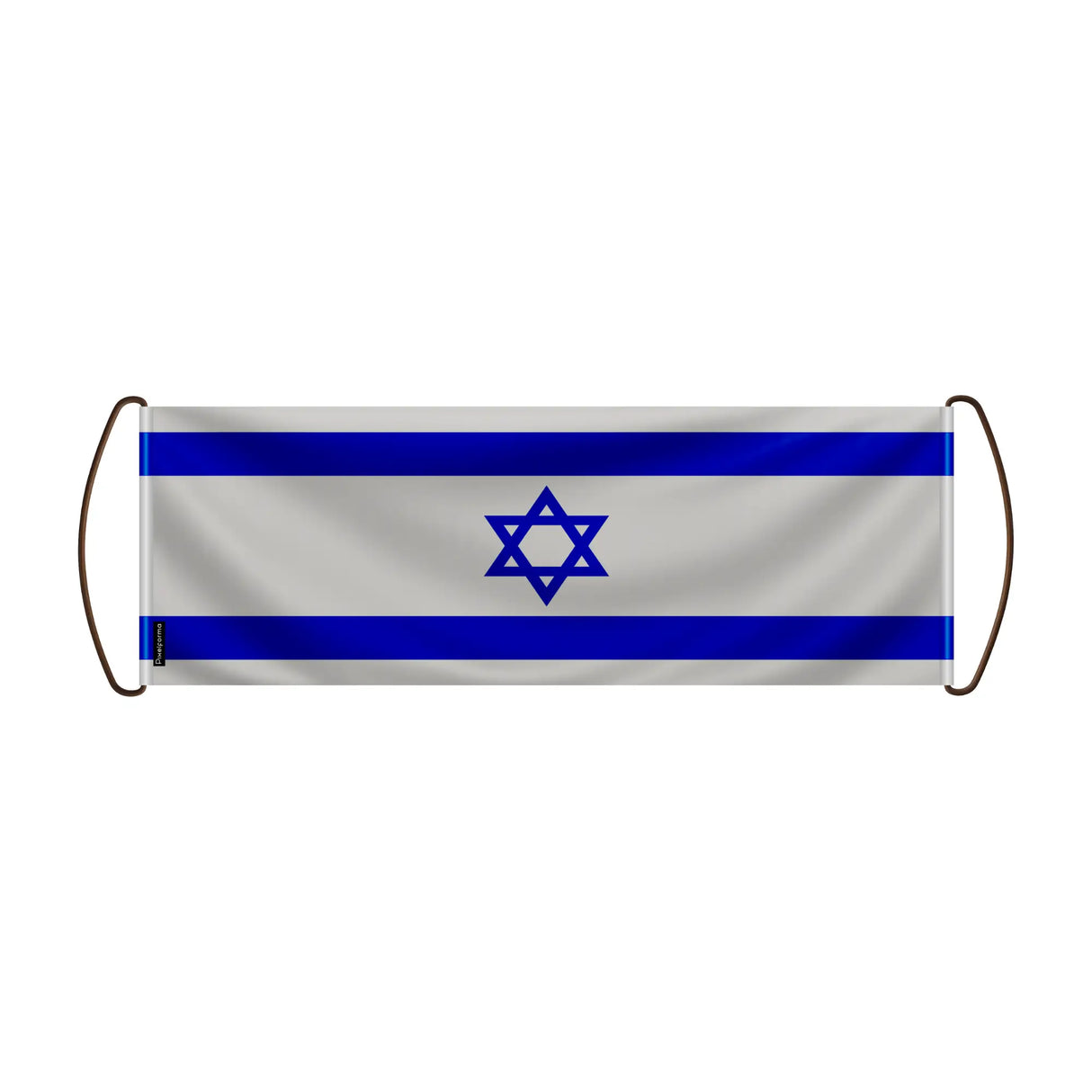 Bannière défilement drapeau israël en polyester main