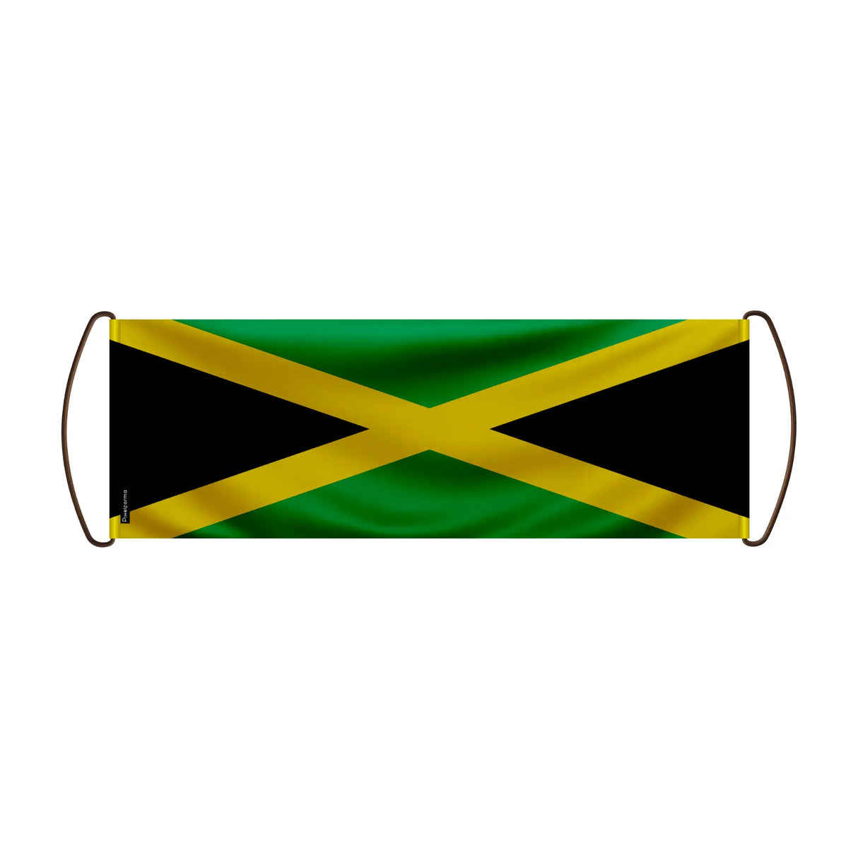 Bannière défilement drapeau jamaïque polyester à main