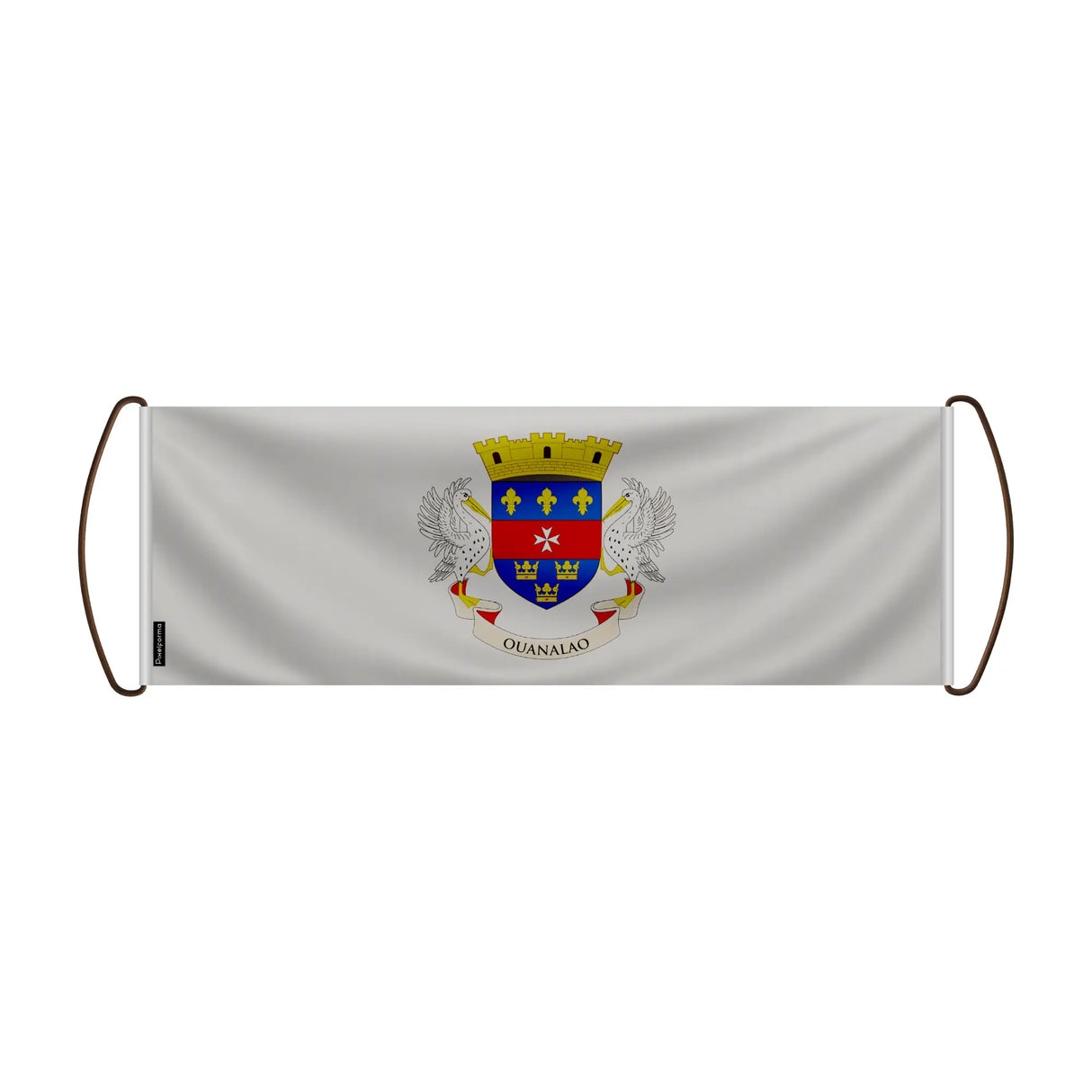 Bannière défilement drapeau saint-barthélemy polyester