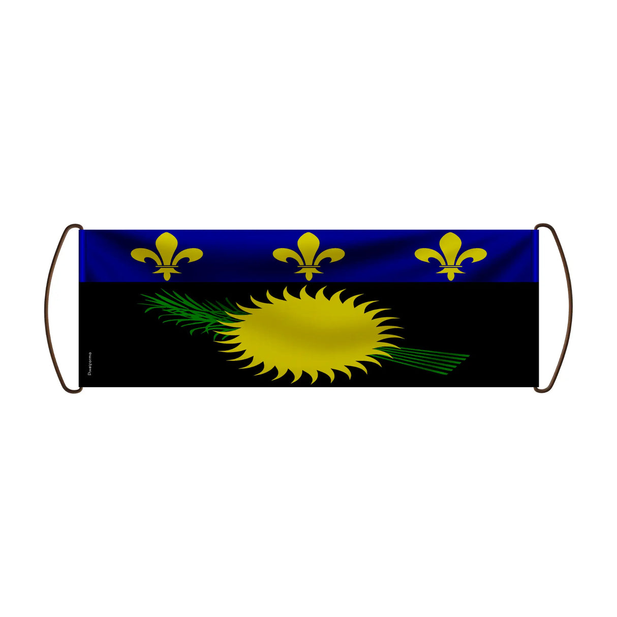 Bannière défilement guadeloupe en polyester à main