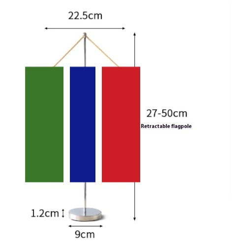 Fanion Table Drapeau Gambie en Polyester