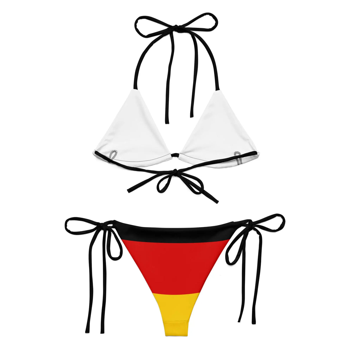 Bikini drapeau allemagne à cordon recyclé orné confortable