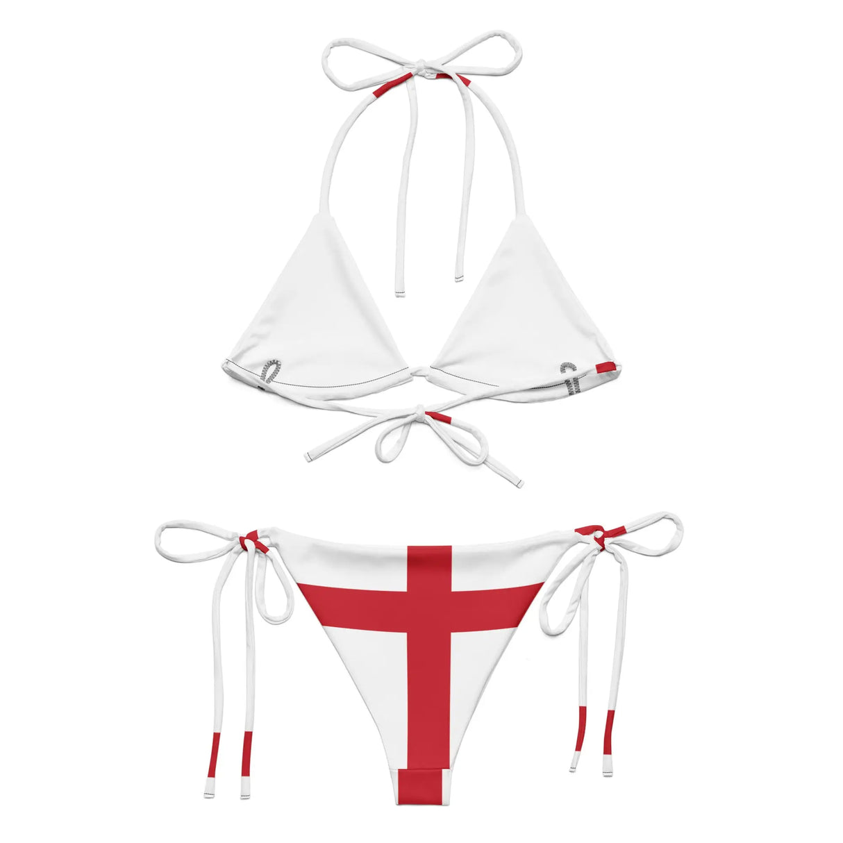 Bikini drapeau angleterre cordon recyclé orné confortable