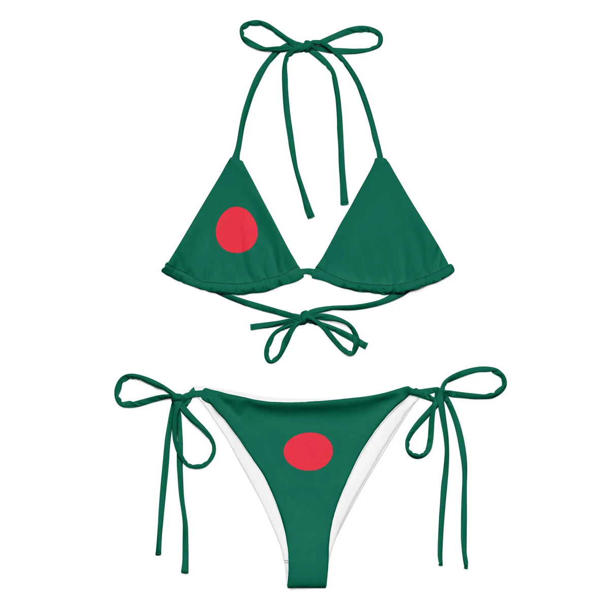 Bikini drapeau bangladesh cordon recyclé impression all over
