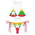 Bikini drapeau birmanie à cordon recyclé orné confortable