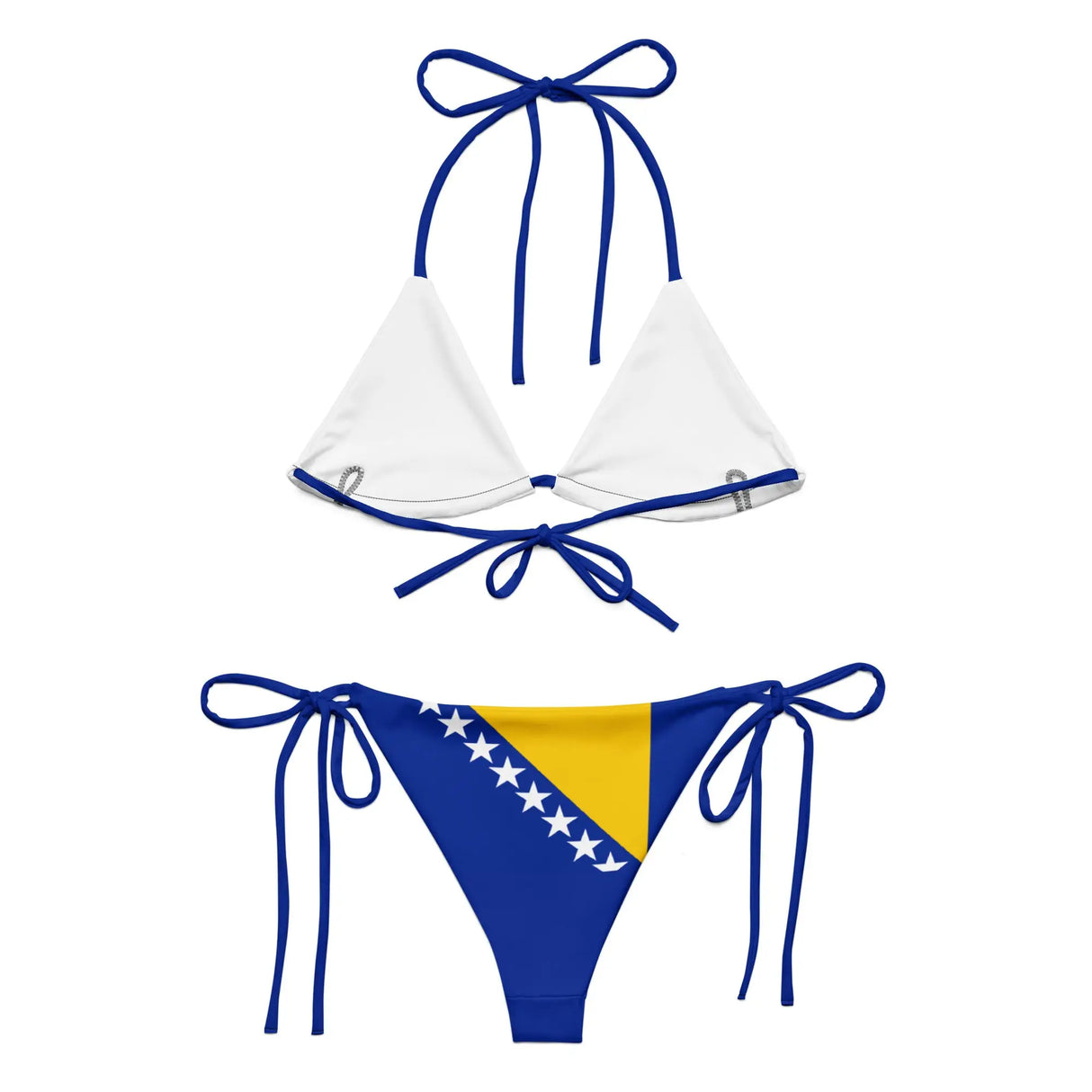Bikini drapeau bosnie-herzégovine cordon recyclé orné