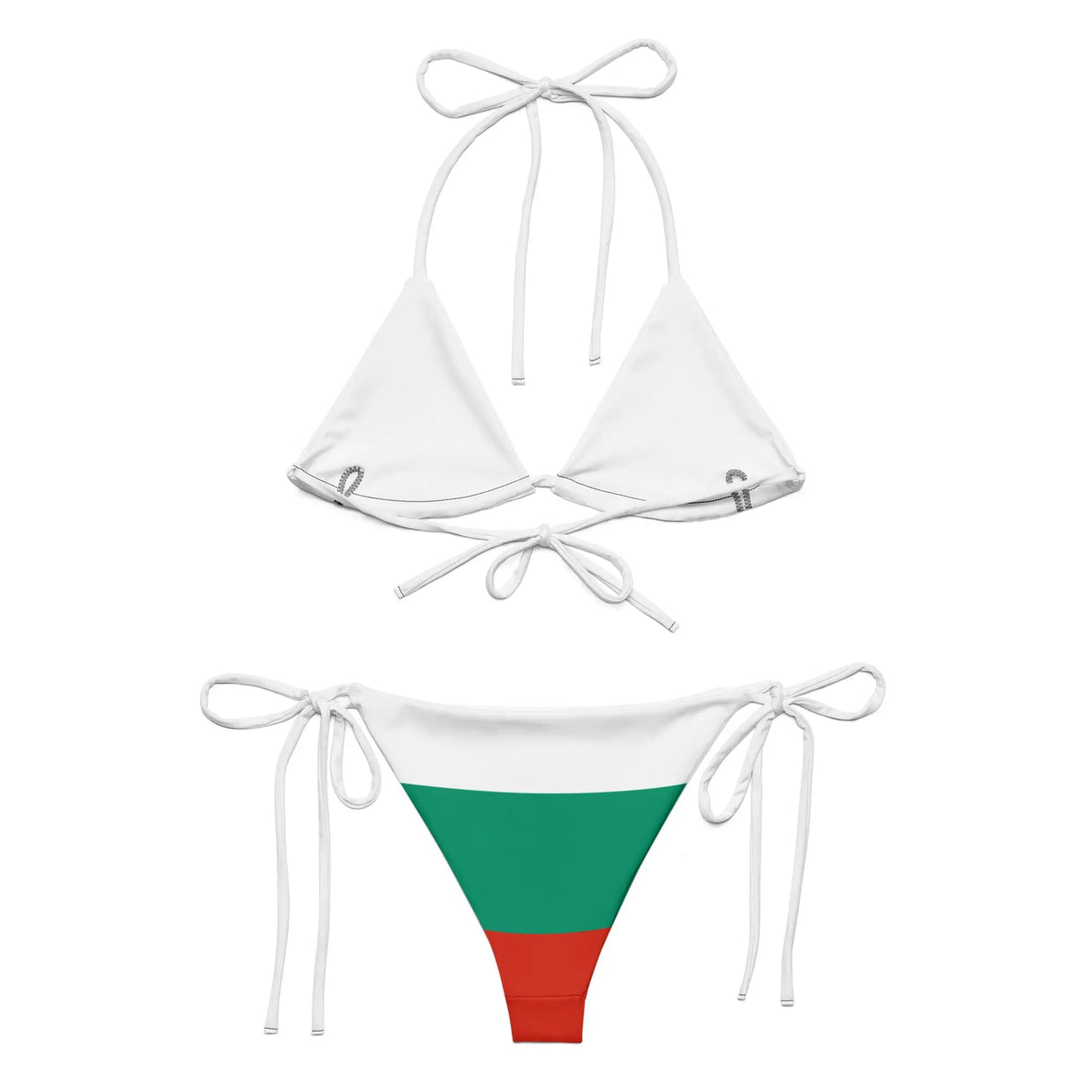 Bikini drapeau bulgarie cordon recyclé impression all over