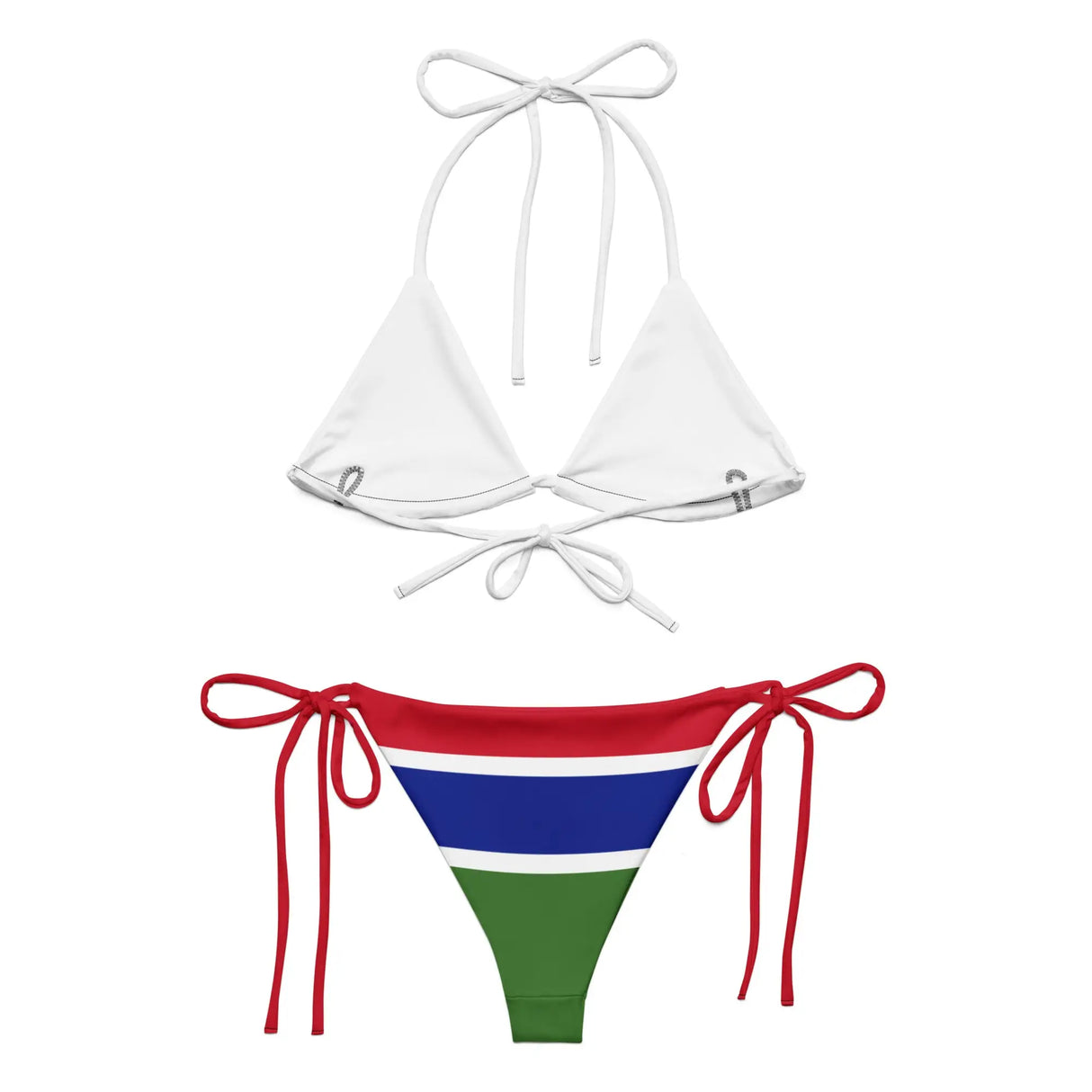 Bikini drapeau gambie à cordon recyclé orné confortable