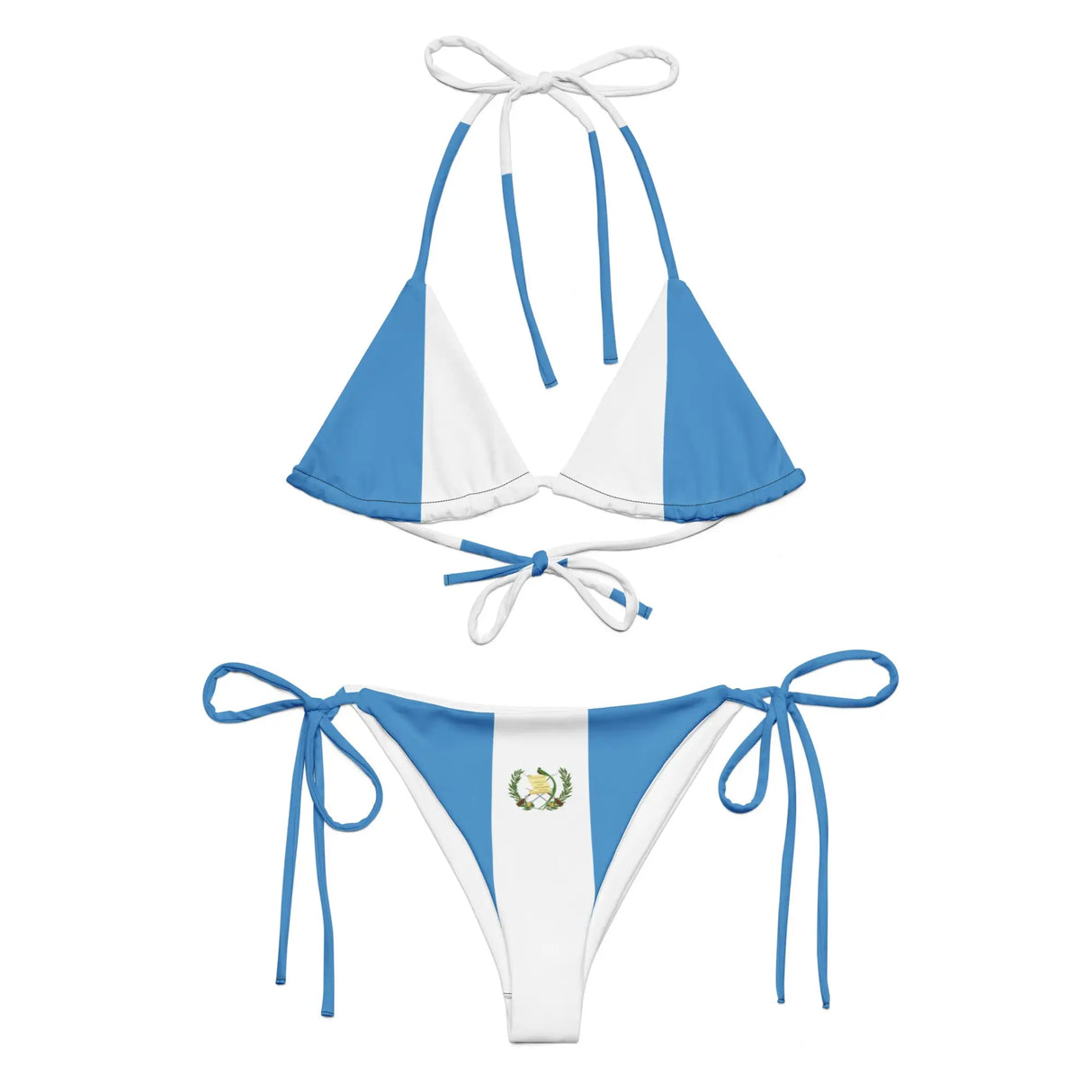Bikini drapeau guatemala cordon recyclé orné confortable