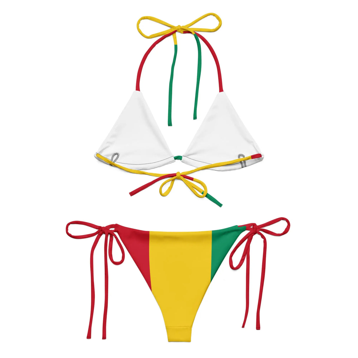 Bikini drapeau guinée à cordon recyclé orné confortable