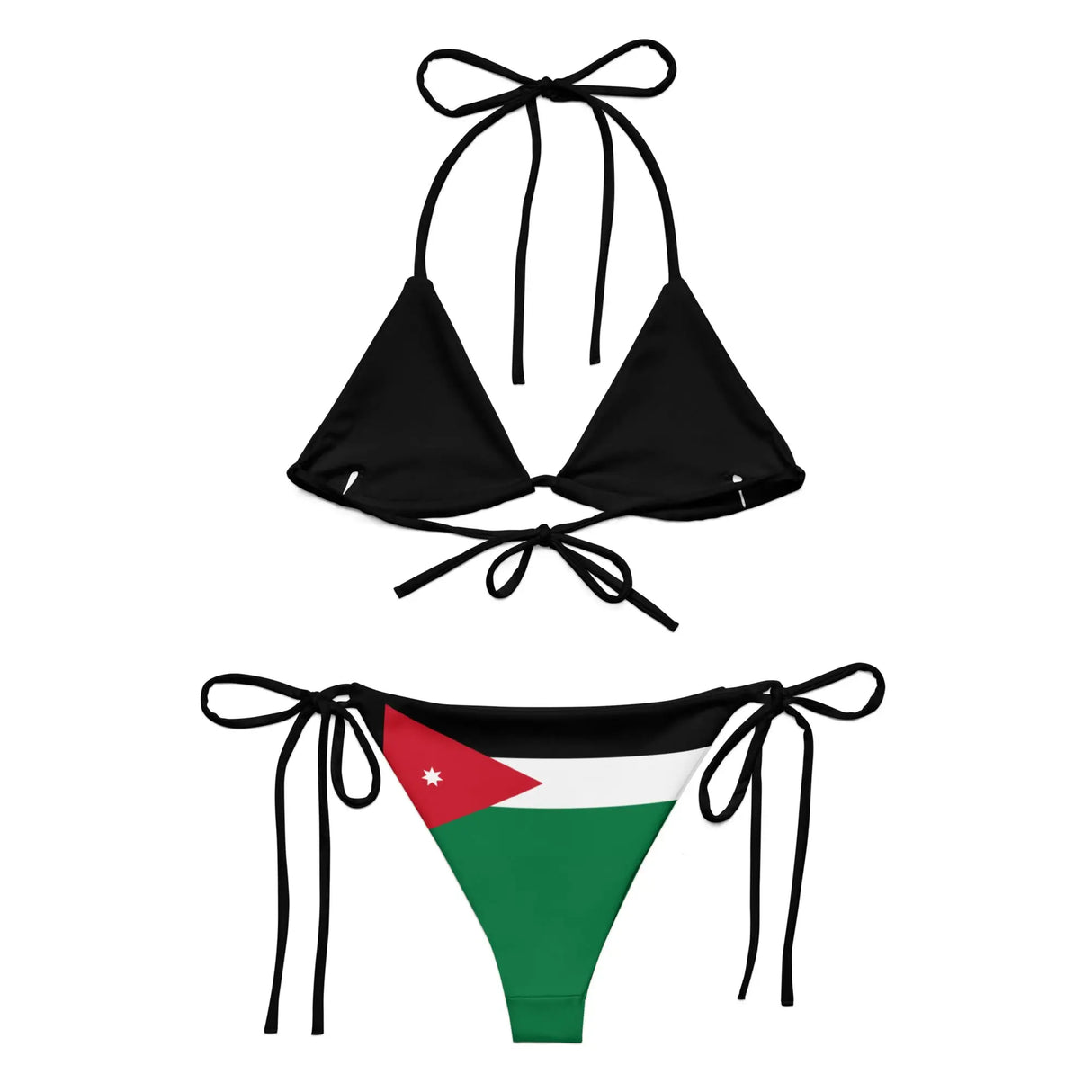 Bikini drapeau jordanie en tissu recyclé impression all over
