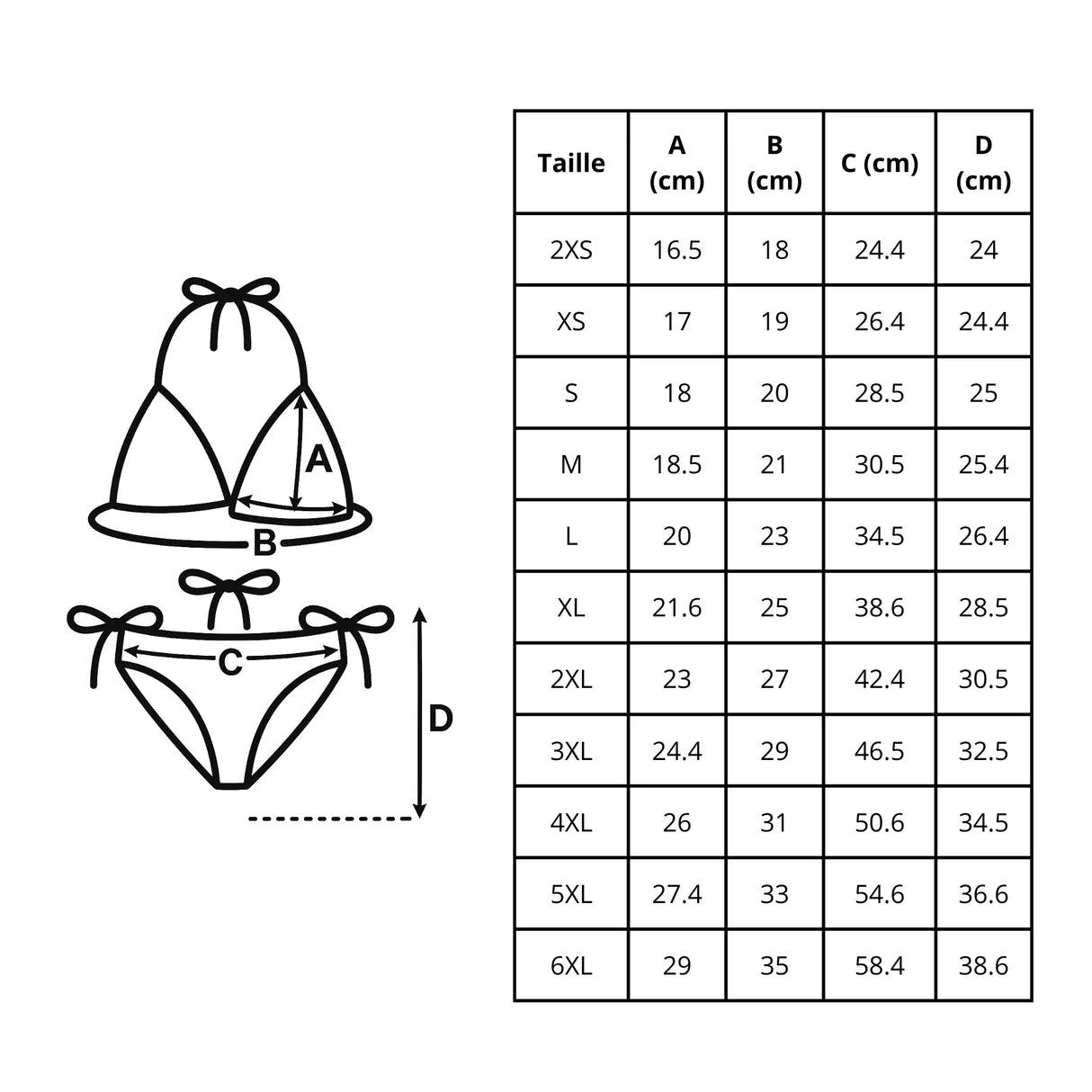 Bikini drapeau koweït cordon recyclé orné confortable