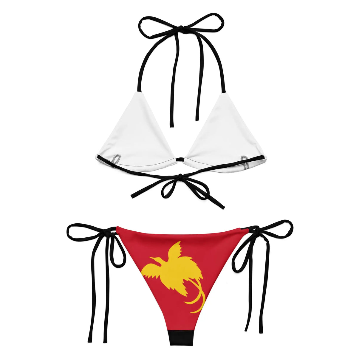 Bikini drapeau papouasie-nouvelle-guinée cordon recyclé