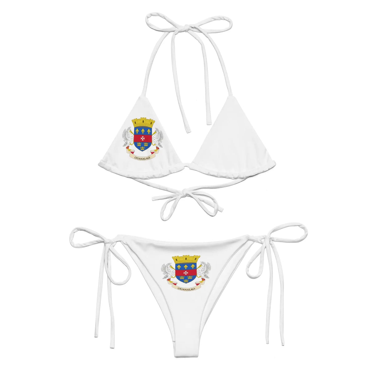 Bikini drapeau saint-barthélemy à cordon confort uv