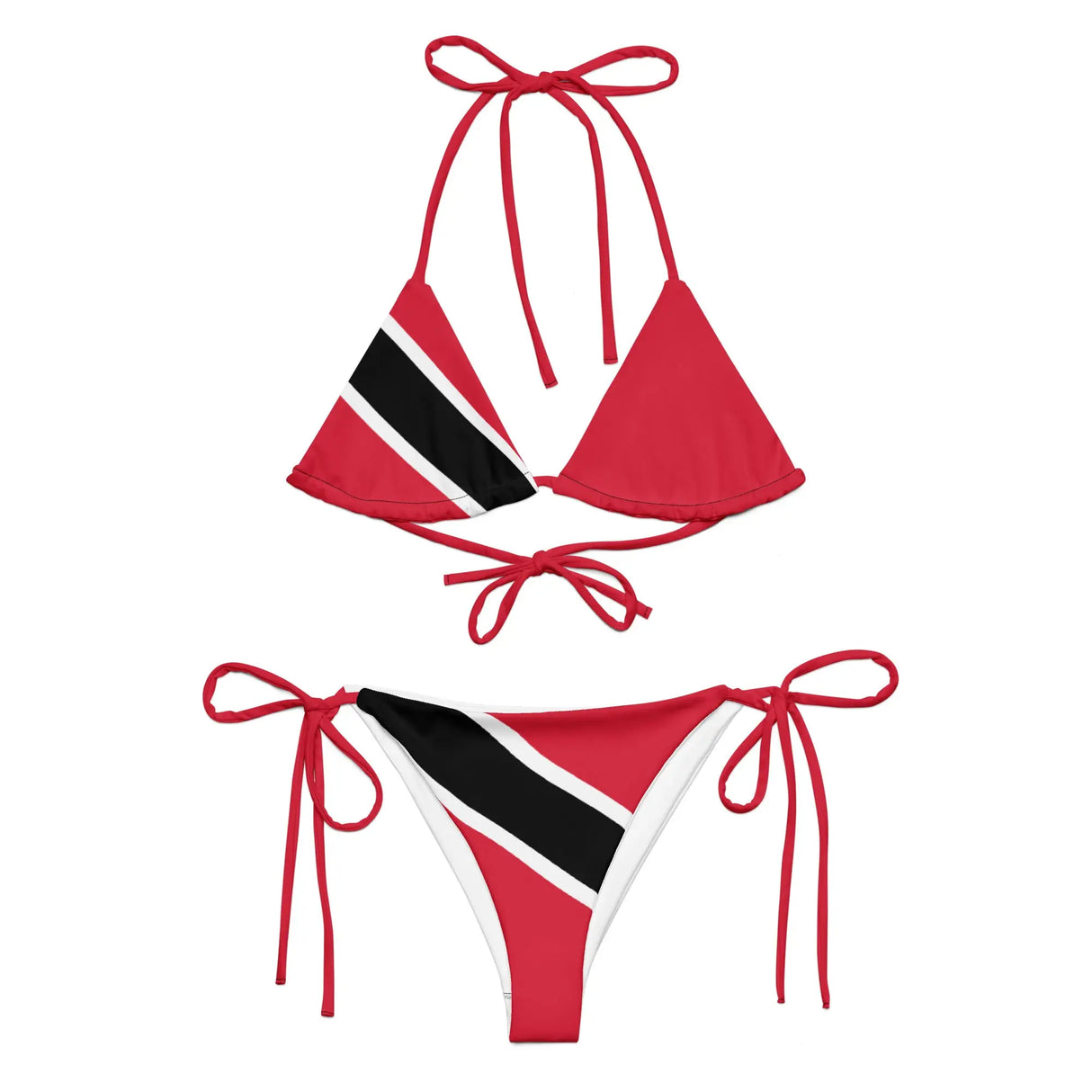 Bikini drapeau trinité-et-tobago cordon recyclé orné