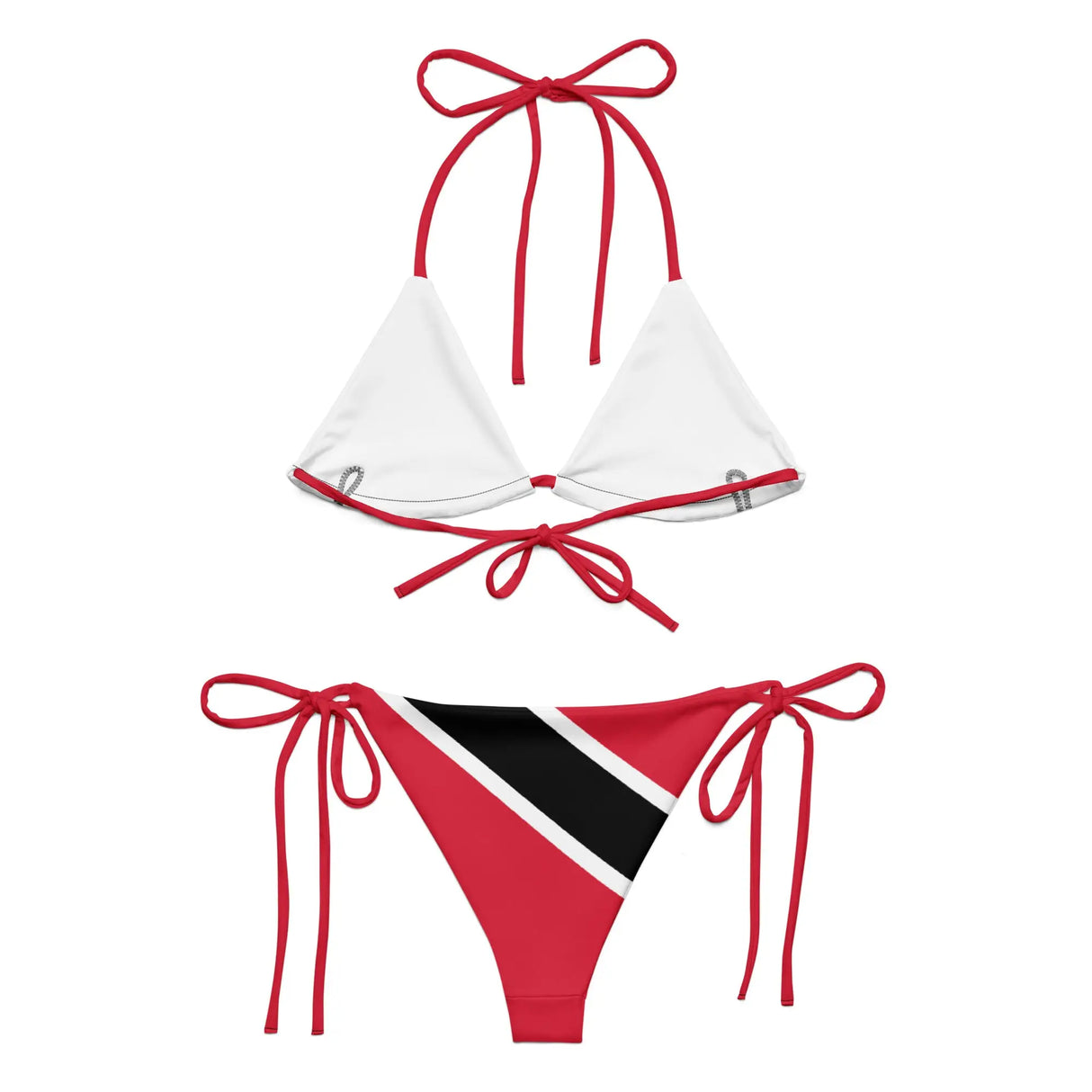 Bikini drapeau trinité-et-tobago cordon recyclé orné