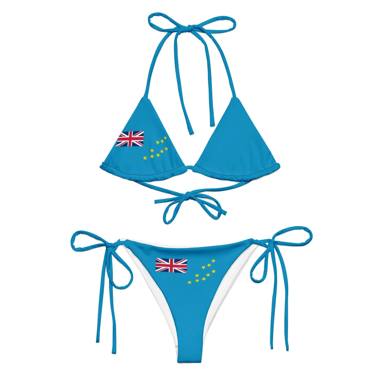 Bikini drapeau tuvalu cordon recyclé orné confortable