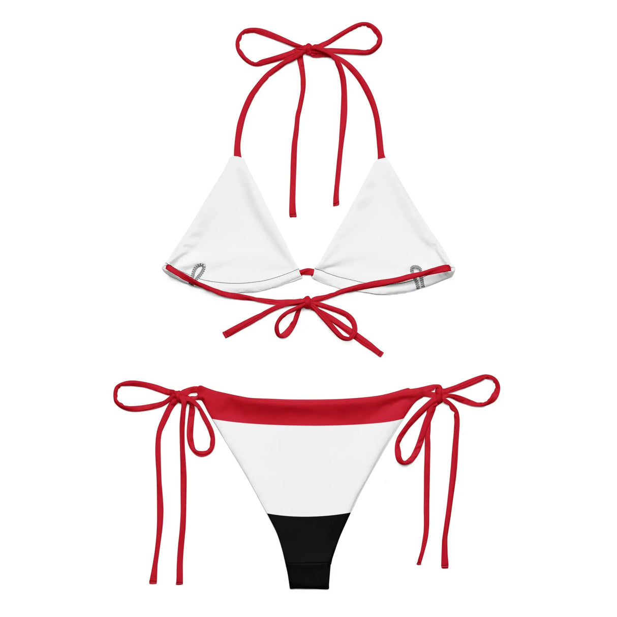 Bikini drapeau yémen à cordon recyclé orné confortable