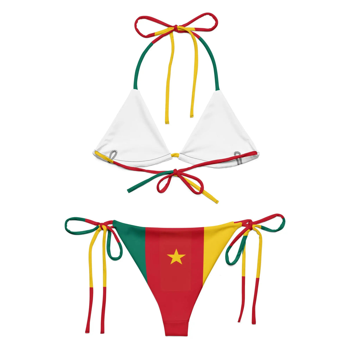 Bikini femme cameroun à cordon recyclé orné confortable