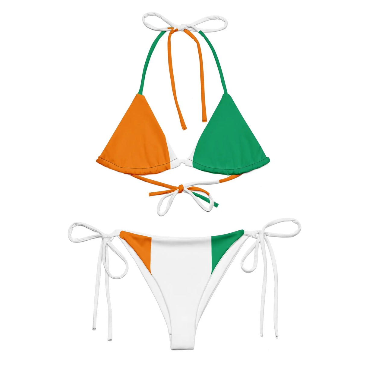 Bikini femme côte d’ivoire cordon recyclé orné