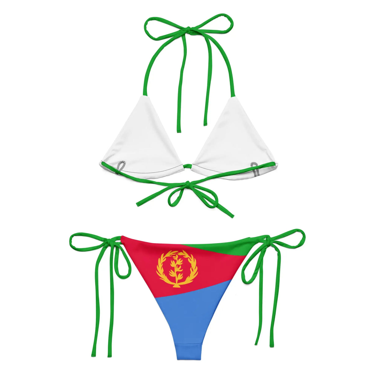 Bikini femme érythrée à cordon recyclé orné confortable