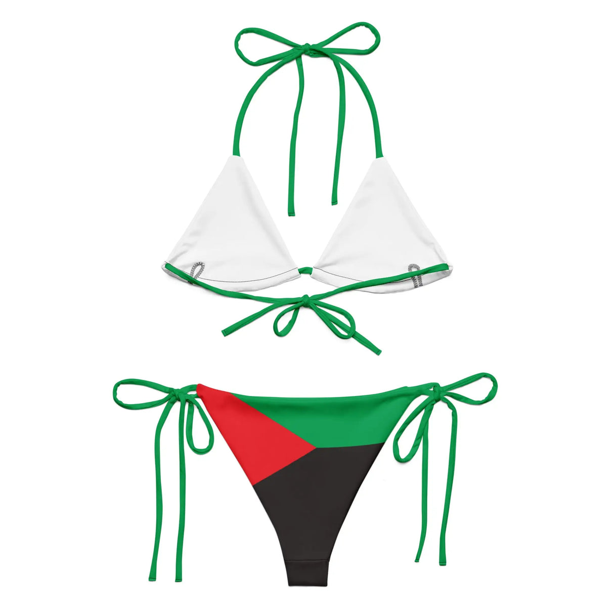 Bikini femme martinique cordon recyclé orné confortable