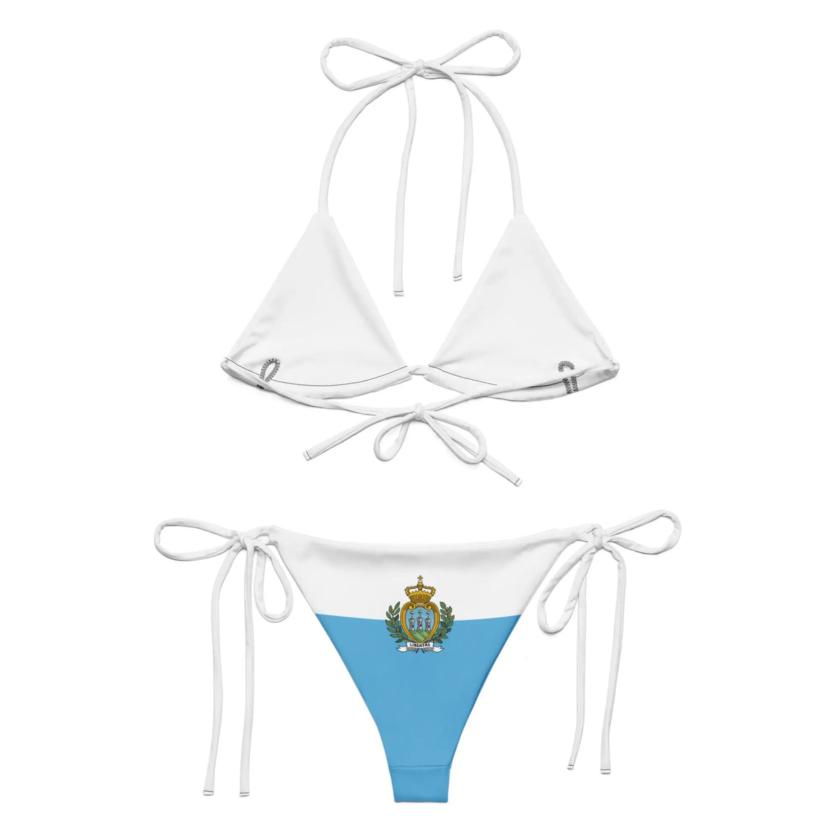 Bikini femme saint-marin motif drapeau confort uv