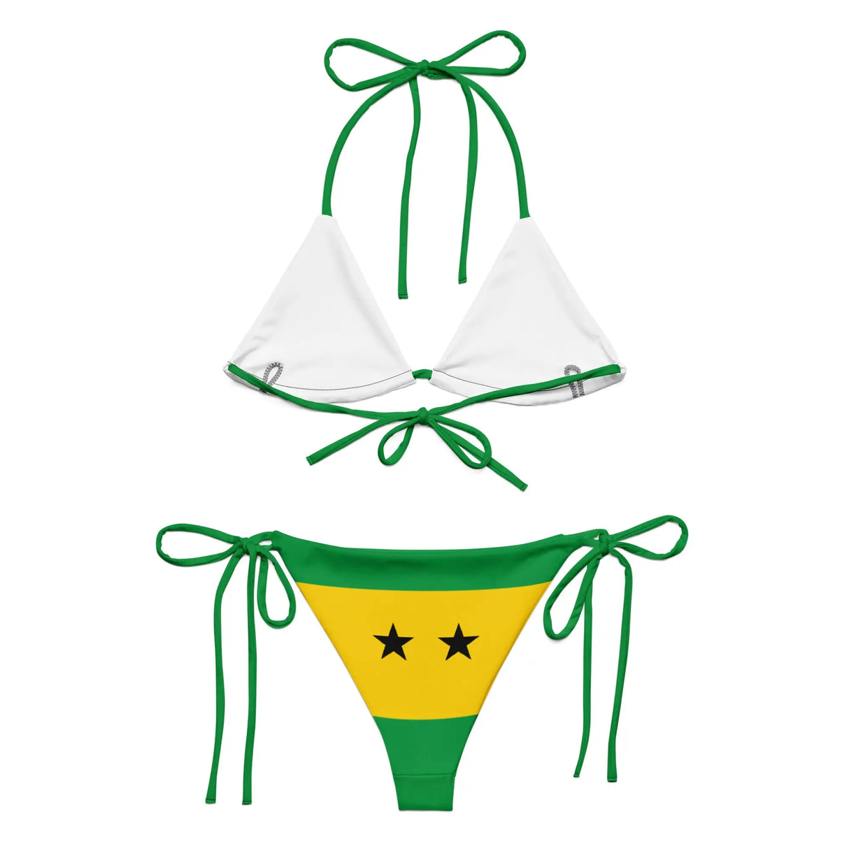 Bikini femme sao tomé-et-principe cordon recyclé orné