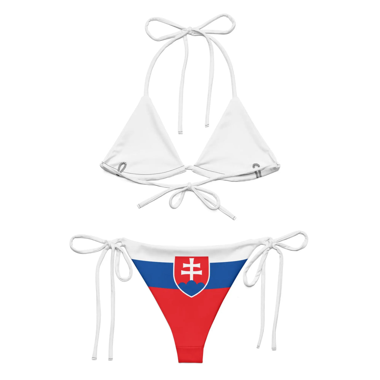 Bikini femme slovaquie impression all over cordon recyclé