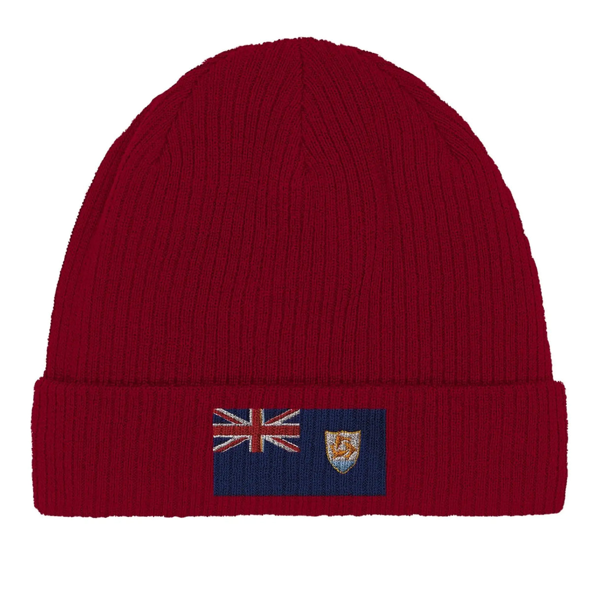 Bonnet coton broderie drapeau d’anguilla couleur bleu