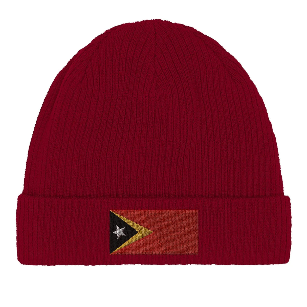 Bonnet coton timor oriental broderie drapeau confortable