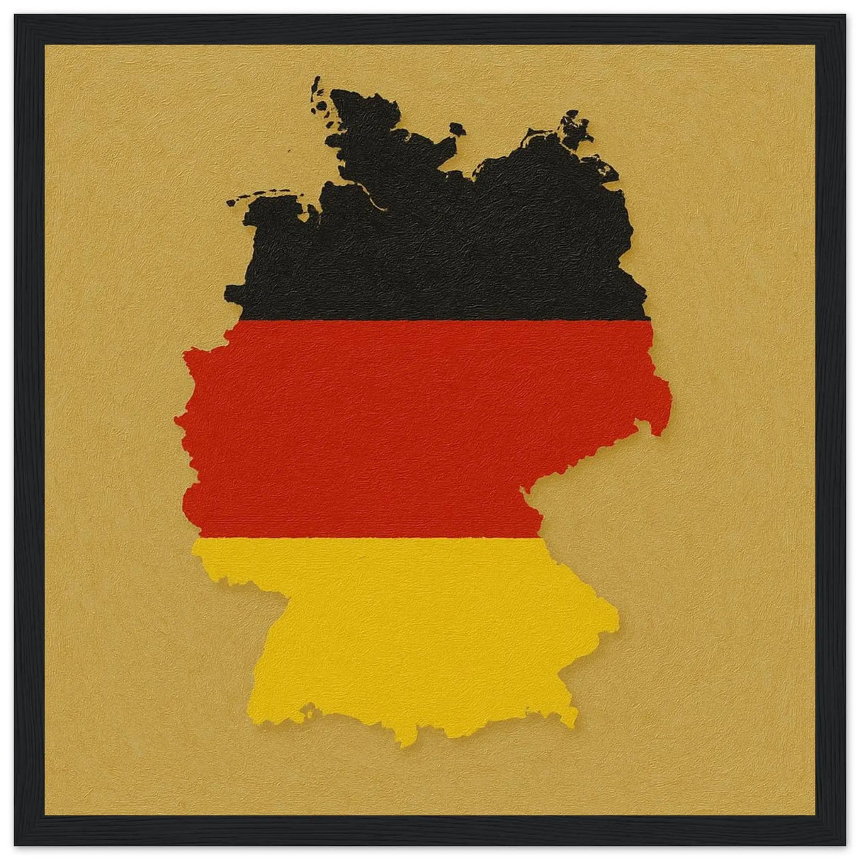 Cadre drapeau allemagne en bois affiche encadrée décorative