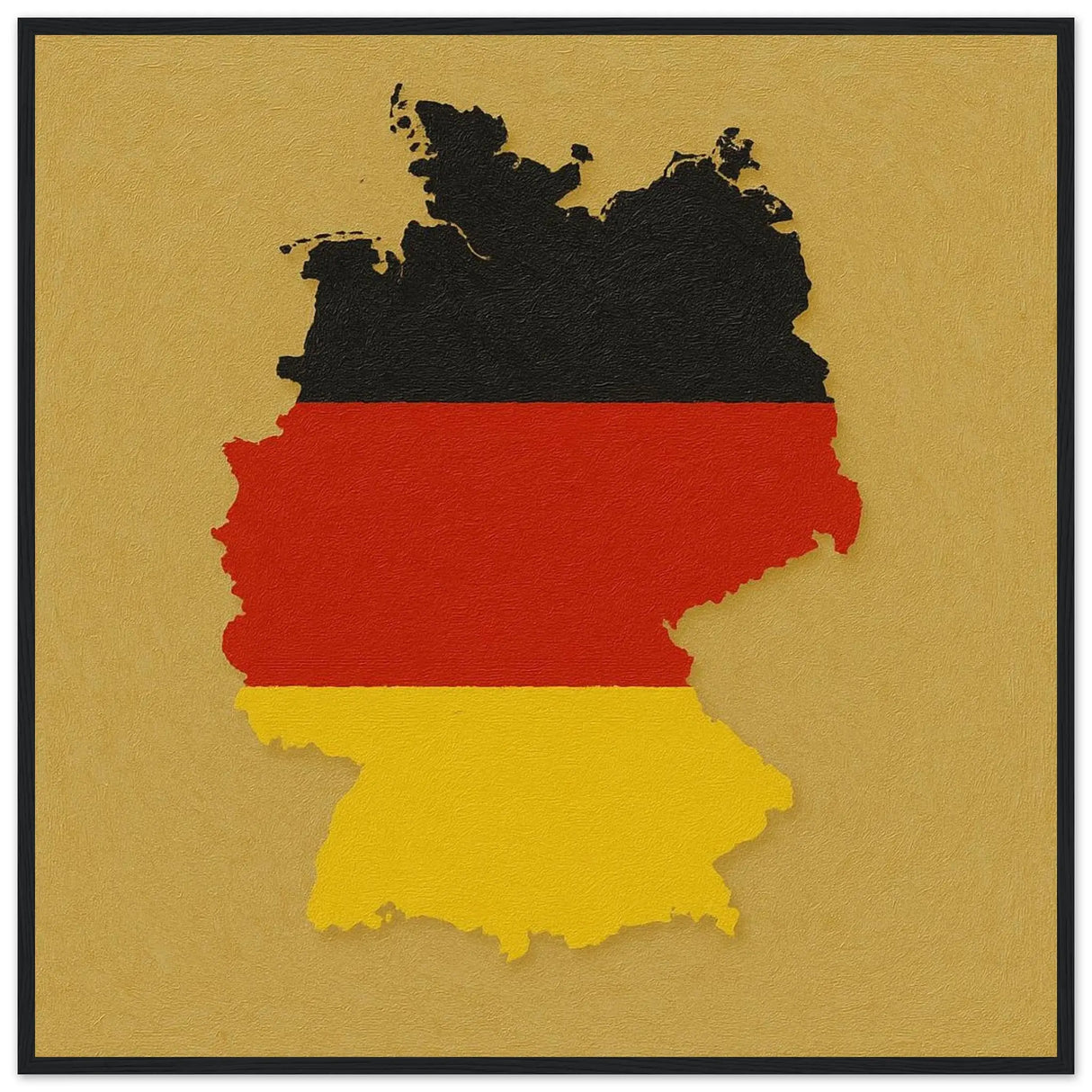 Cadre drapeau allemagne en bois affiche encadrée décorative