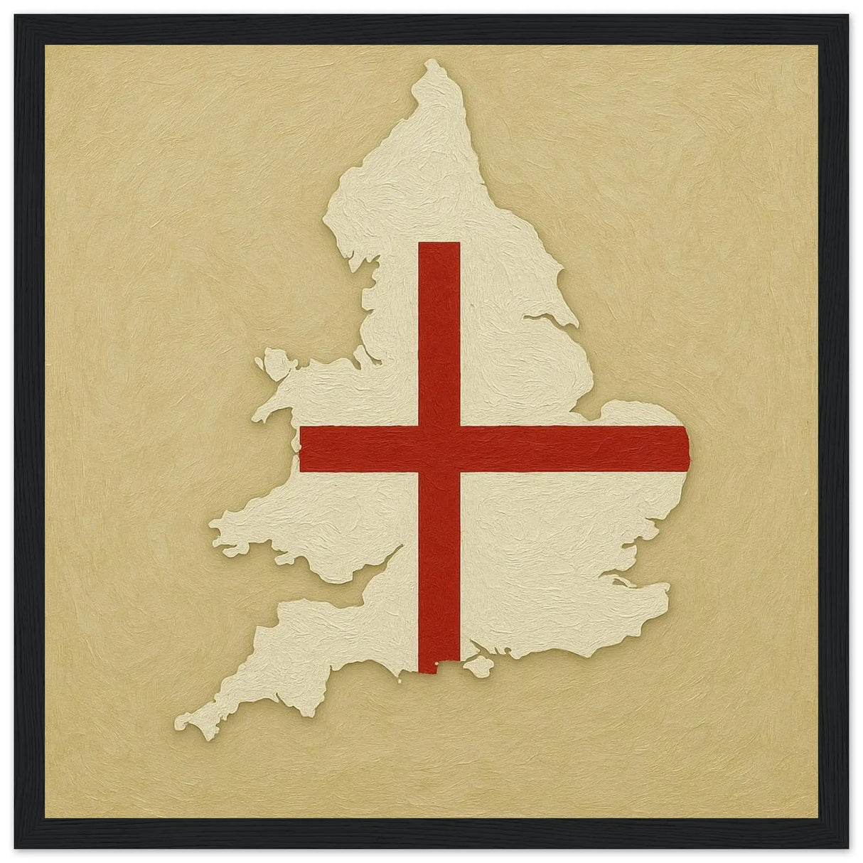 Cadre drapeau angleterre en bois affiche encadrée élégante