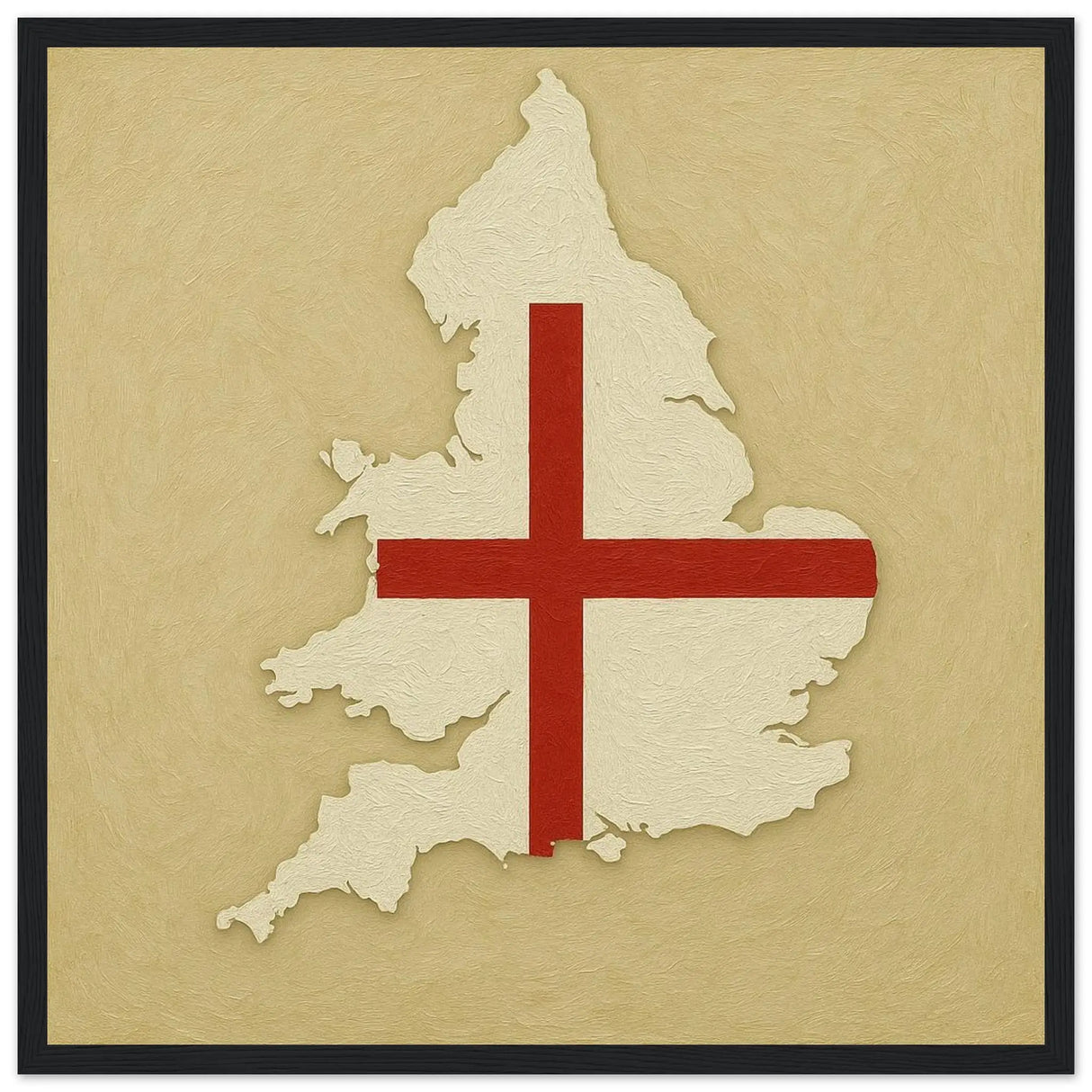 Cadre drapeau angleterre en bois affiche encadrée élégante