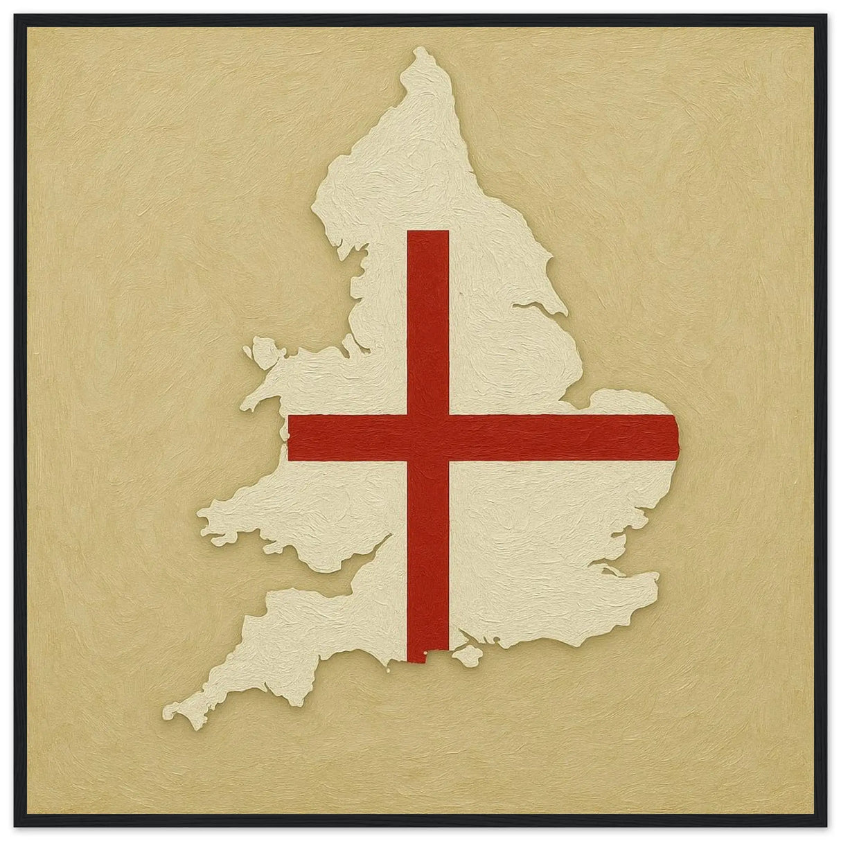 Cadre drapeau angleterre en bois affiche encadrée élégante