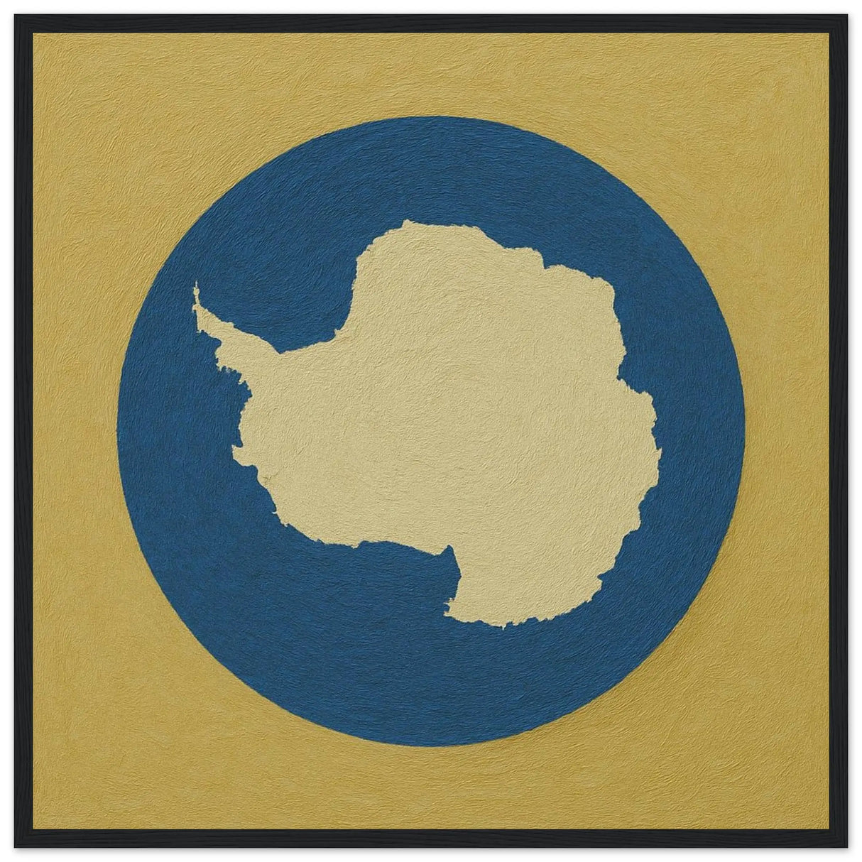 Cadre drapeau antarctique affiche encadrée bois décoratif