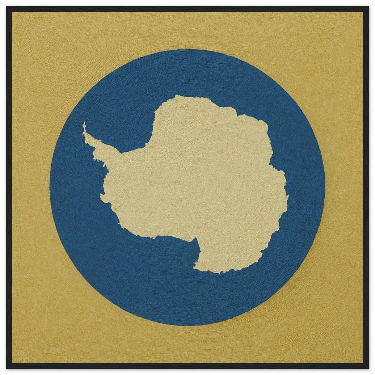 Cadre drapeau antarctique affiche encadrée bois décoratif